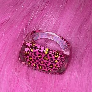 Y2k Leopard print ring